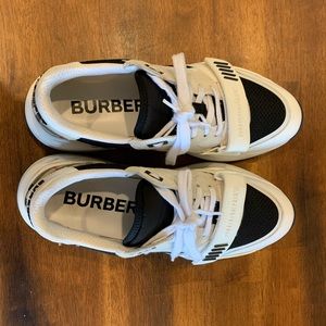 Men's Burberry Ramsey M Story 42 Vintage Check Leather Sneakers